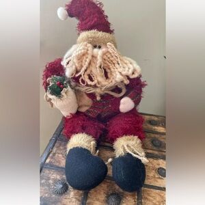 Festive Red Santa Plush Decoration